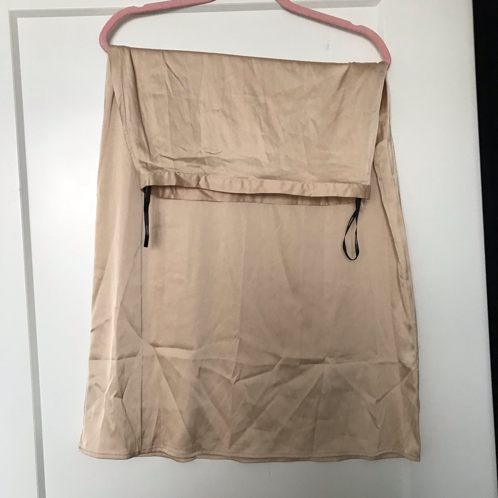 Forever 21 Cream colored Satin/silk Midi Skirt